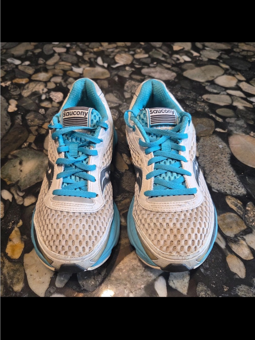 Saucony Shadow Genesis Womens Teal White Running Shoes Sneakers Size 9 15105-1 - Picture 3 of 7